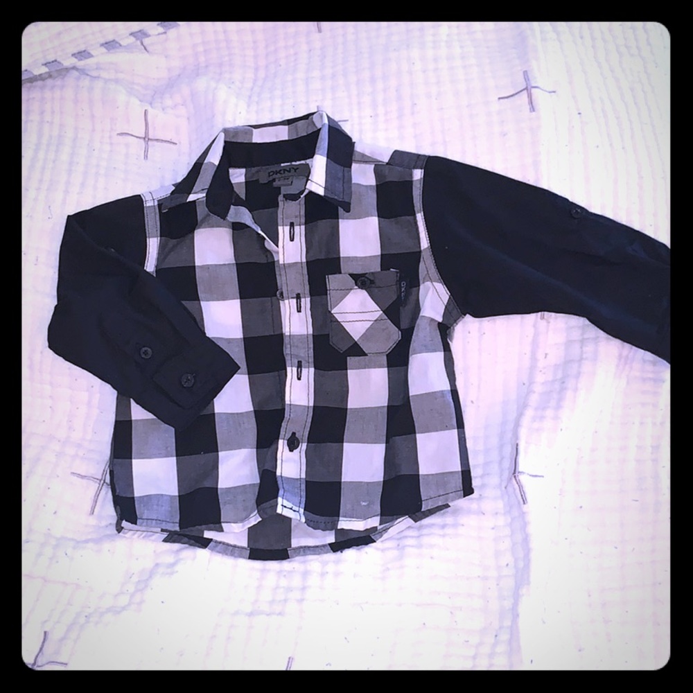 Toddler Boys DKNY Button Front Shirt